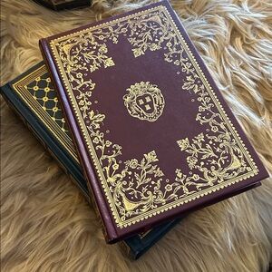 Vintage International Collectors Library Books in Blue and Burgundy